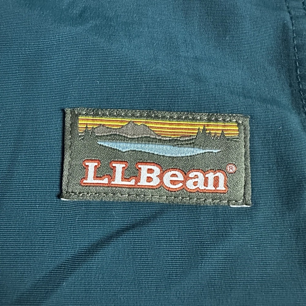 LL Bean Windbreaker Mens XXL Teal Mountain Classic Anorak Jacket Hooded Nylon - Picture 5 of 8